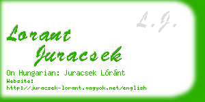 lorant juracsek business card